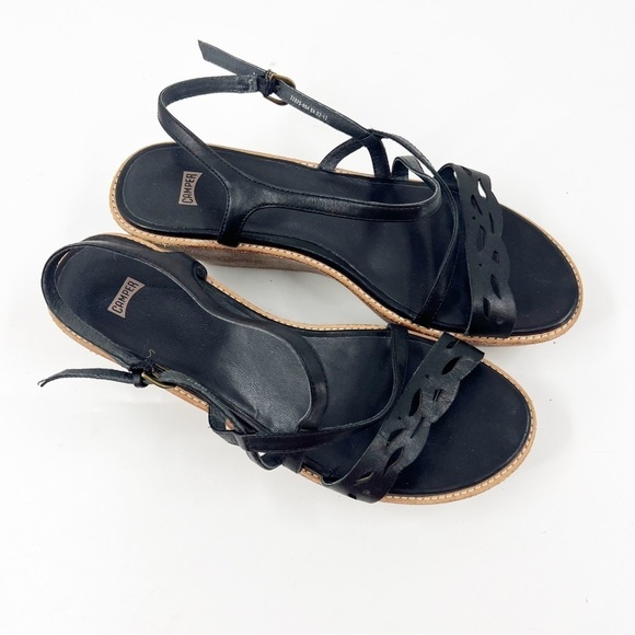 ✅ Camper Sandals SIZE 39 Damas Black Platform Strappy - Picture 2 of 9